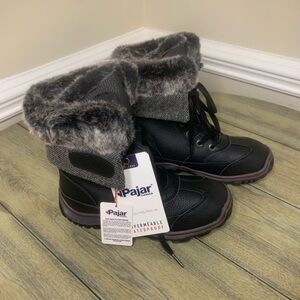Pajar Canada women’s black Alice waterproof snow boot w/faux fur cuff US 8 NEW